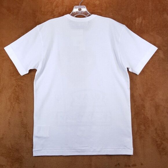 COMME DES GARCONS Shirt Adult Small White Pullover Crew PLAY Logo Hearts Unisex - Picture 5 of 9